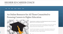 Desktop Screenshot of higheredcareercoach.com