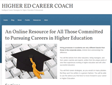 Tablet Screenshot of higheredcareercoach.com